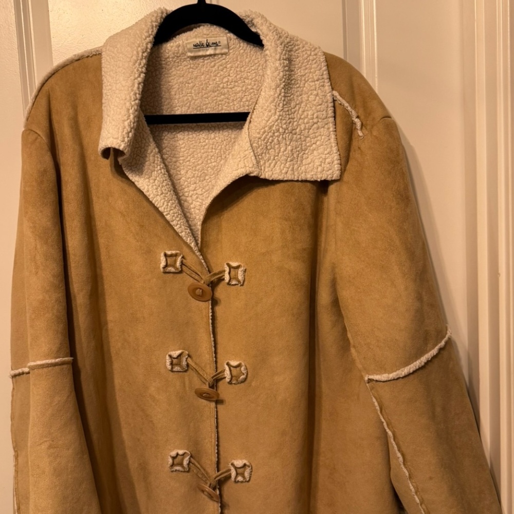 🧸 Camel Faux-Shearling Toggle Jacket | Natalie & Me | Cozy Fall/Winter Classic - Picture 7 of 9